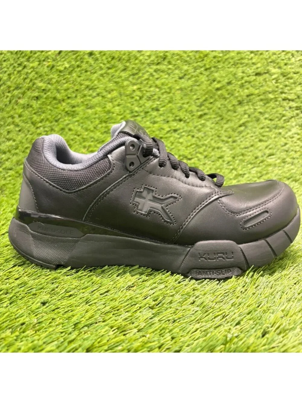 Kuru Kinetic 2.0 Womens Size 9.5D Black Athletic Leather Walking Shoes Sneakers